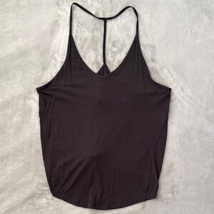Lululemon Black Women's T-Back Tank Top with knot tie- Lightweight